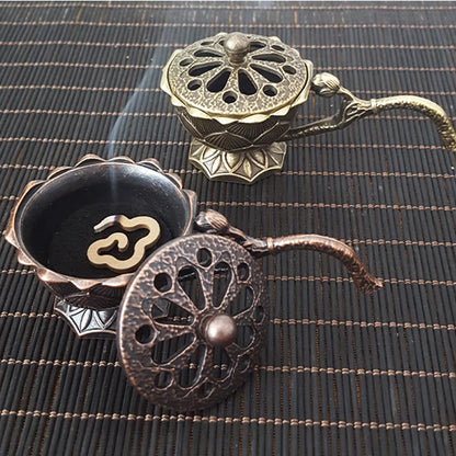 Lotus Flower Incense Burner With Handle