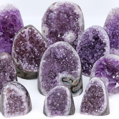 Natural Raw Amethyst Geode Crystal Cluster