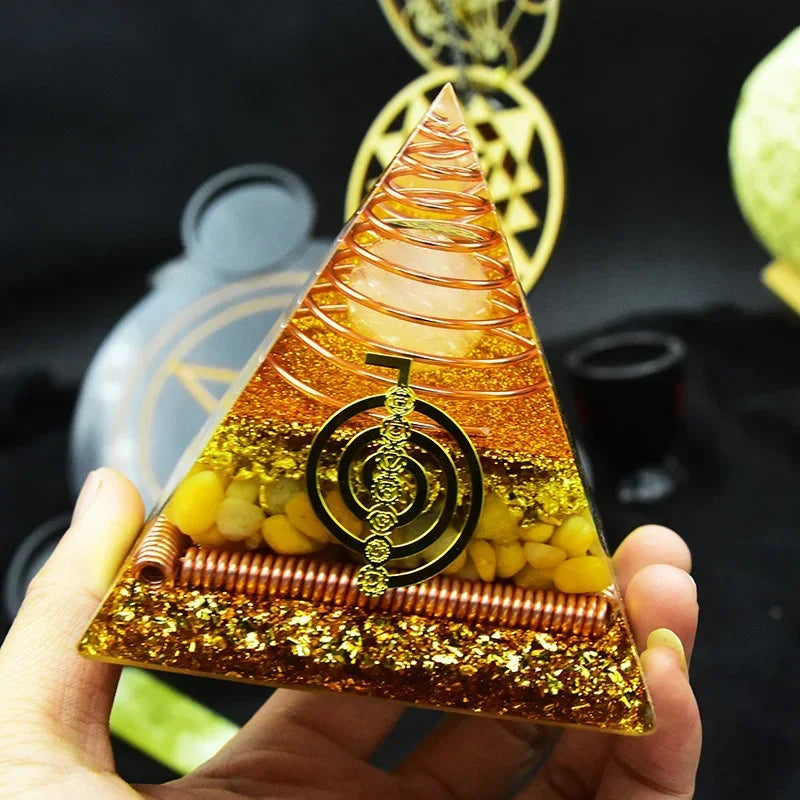 Orgonite Pyramid Yoga Healing Crystal