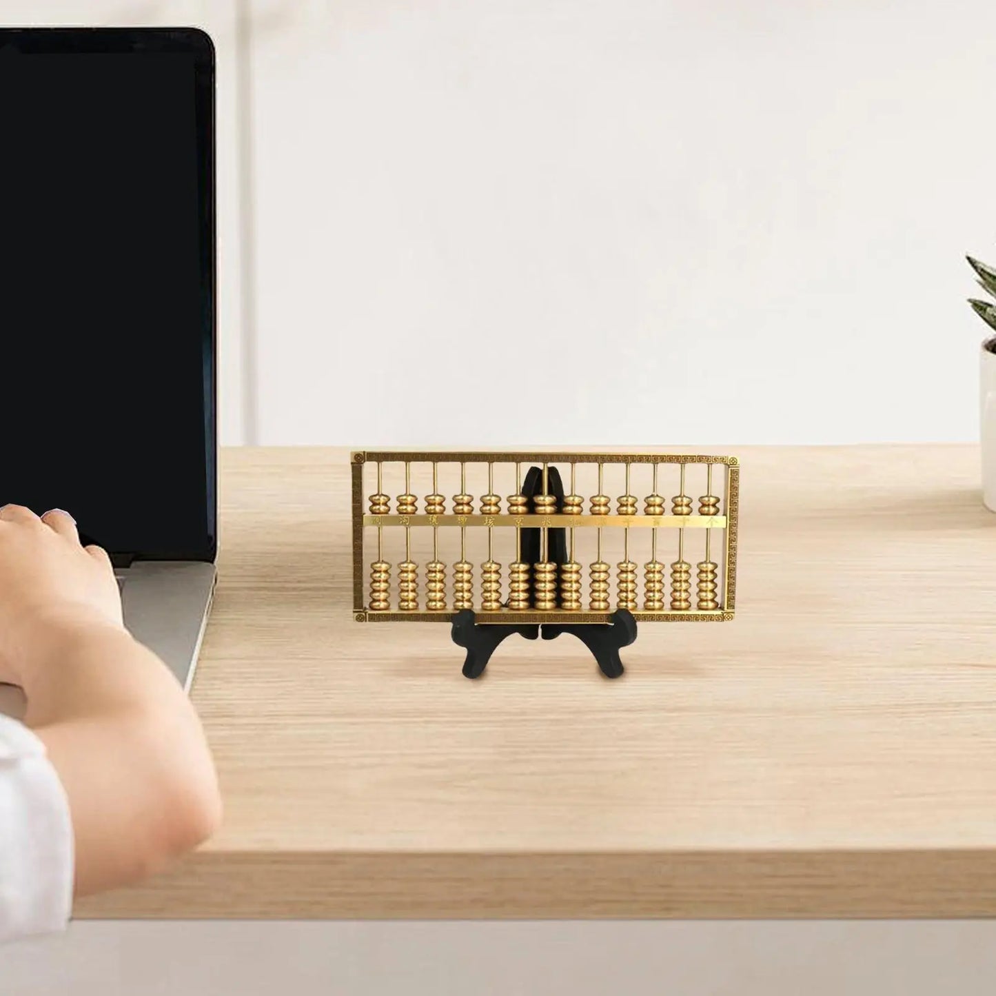 Mini Brass Abacus Decor – Unique Feng Shui Ornament for Home and Office Decoration