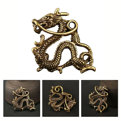 Chinese Zodiac Dragon Ornament - Antique Copper Craft