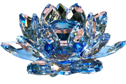 Crystal Lotus Flower Figurine – Elegant Home Decor and Wedding Decoration