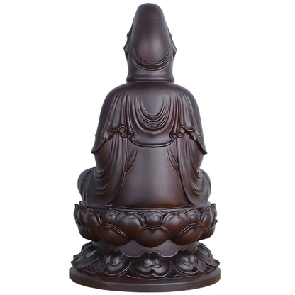 Handcrafted Black Sandalwood Guanyin Statue - 6-inch Spiritual Home Decor