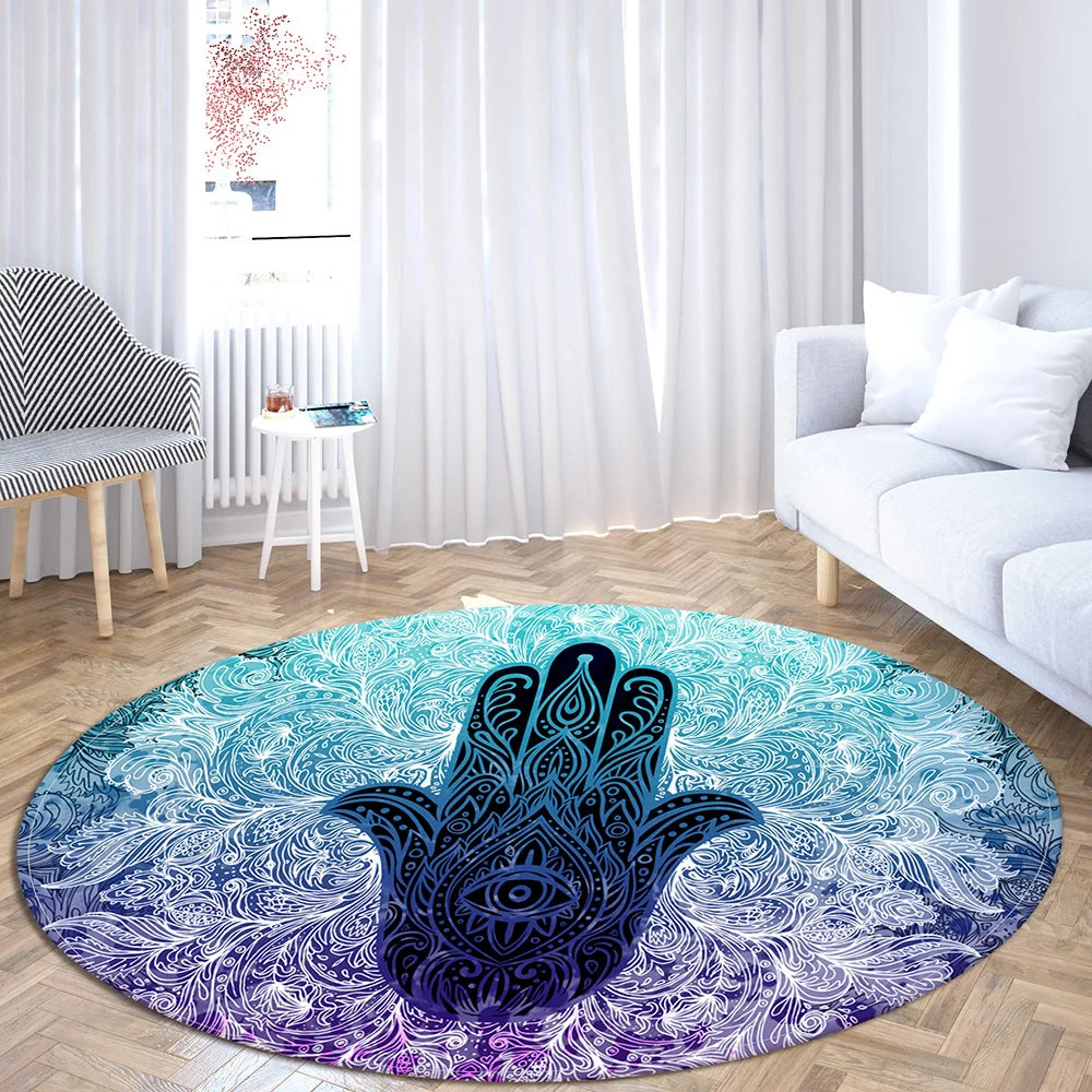 Indian Buddha Statue 7 - Chakra Floor Mat