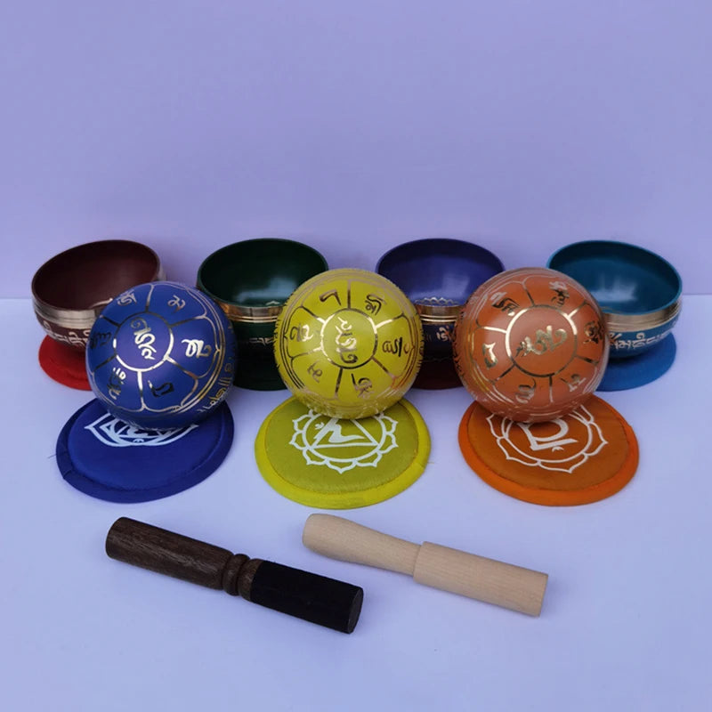 Colorful 8cm Nepal Singing Bowl – Perfect Gift for Yoga, Meditation, and Mindfulness