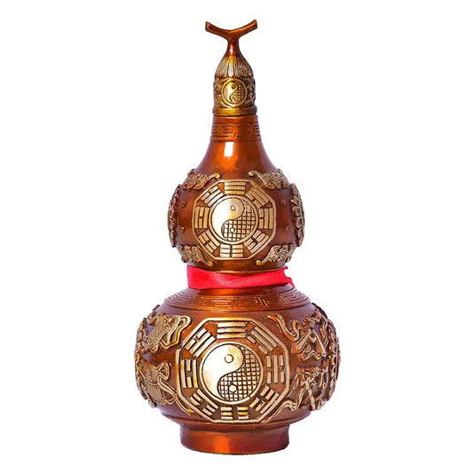 Copper Hu Lu Wu Lou Gourd – Auspicious Home Ornament for Good Luck