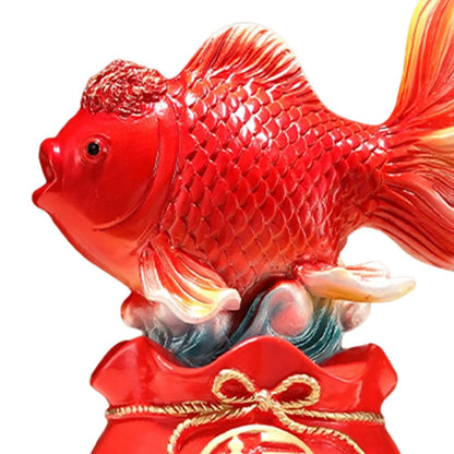 Chinese Feng Shui Fish Statue - Koi Figurine for Good Luck; Home Decor