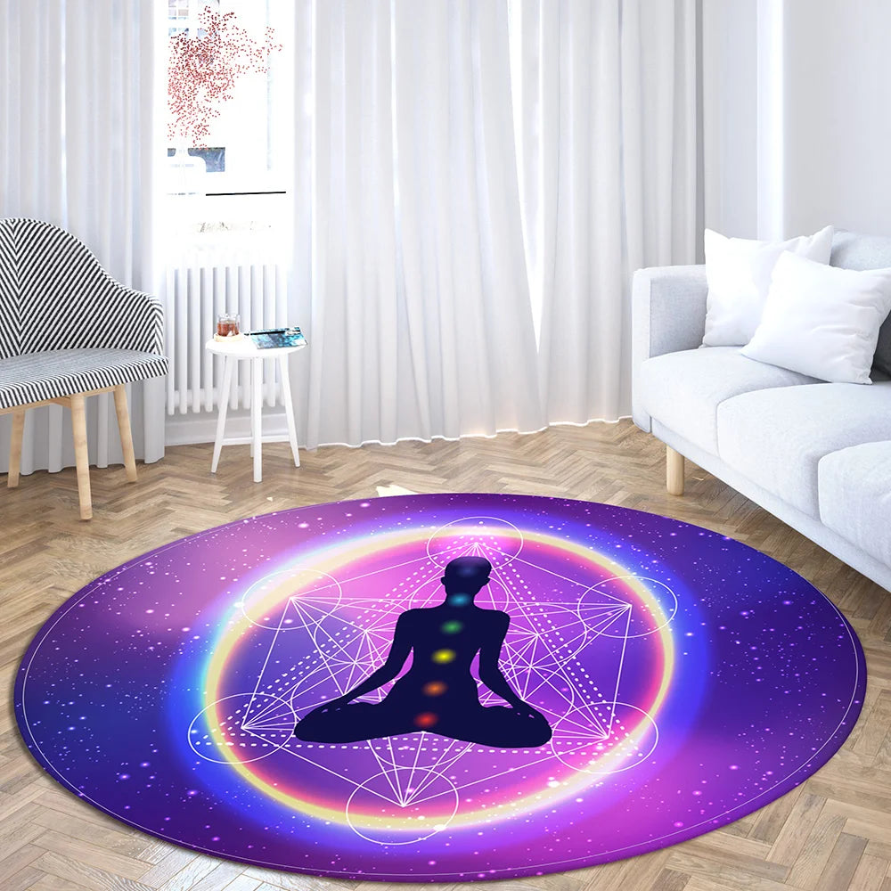 Indian Buddha Statue 7 - Chakra Floor Mat