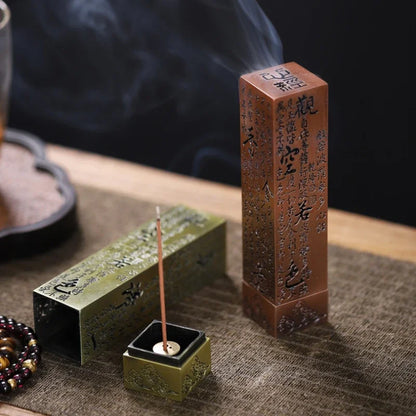 Buddhist Sutra Alloy Incense Stick Burner