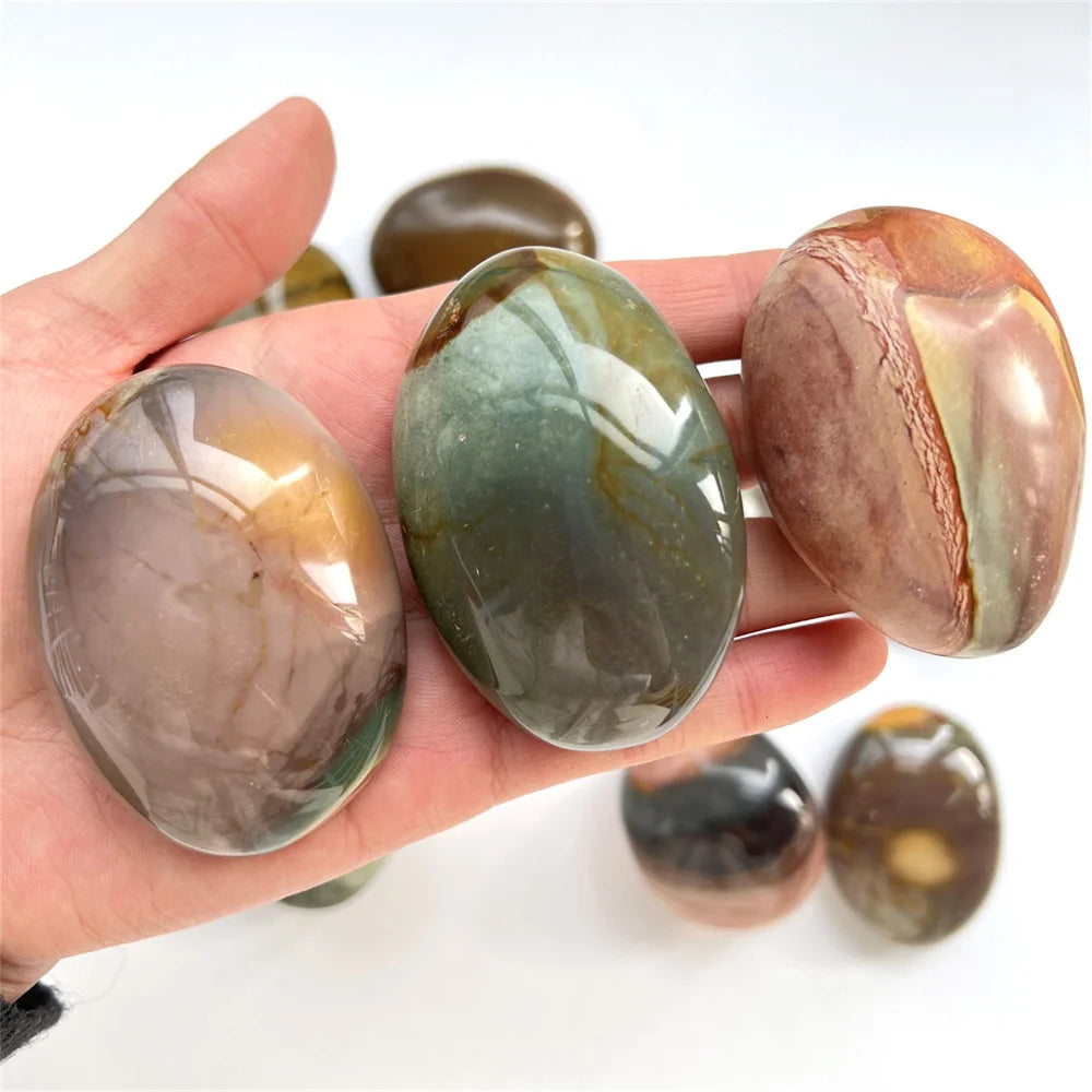 Natural Polychrome Jasper Ocean Stones – Tumbled Crystals for Healing and Decor