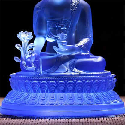 Buddha Statue Ornament, Symbolizing Good Luck, Good Health, Resin Handicraft Statue, Chinese Tantric Medicine Master Buddha