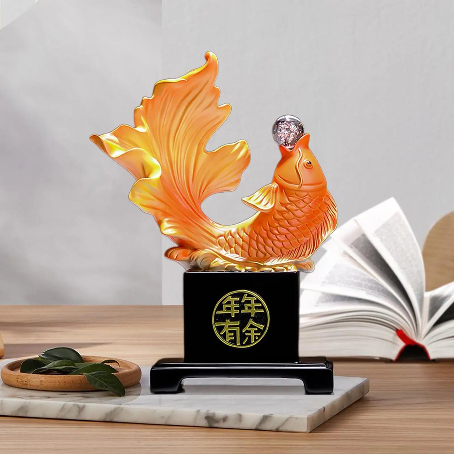 Fish Sculpture - Feng Shui Carp Statue for Home Decoration