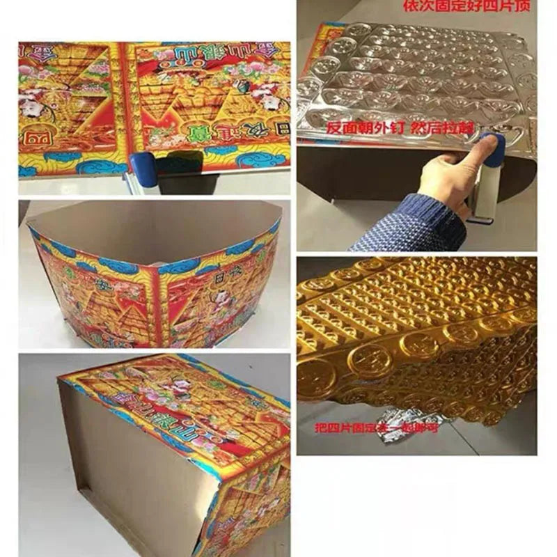 Chinese Joss Paper Gold and Silver Mountain Ancestor Money – Offerings for Ancestral Worship