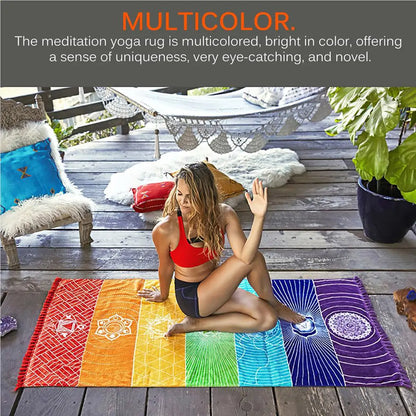 Meditation and Yoga Tassel Floor Mat