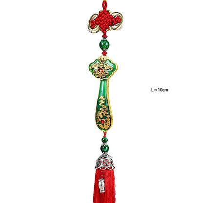 Chinese Amulet Auspicious Ruyi Car Pendant - Feng Shui Power Scepter Decoration