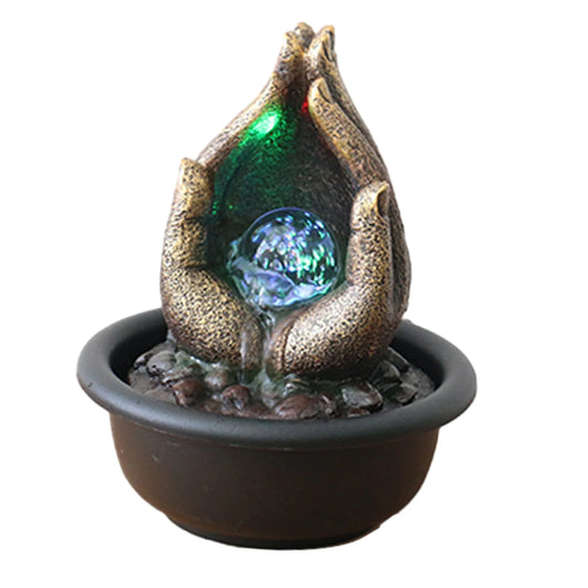 Elegant Feng Shui Tabletop Fountain with LED Ball – Perfect Home and Office Decoration