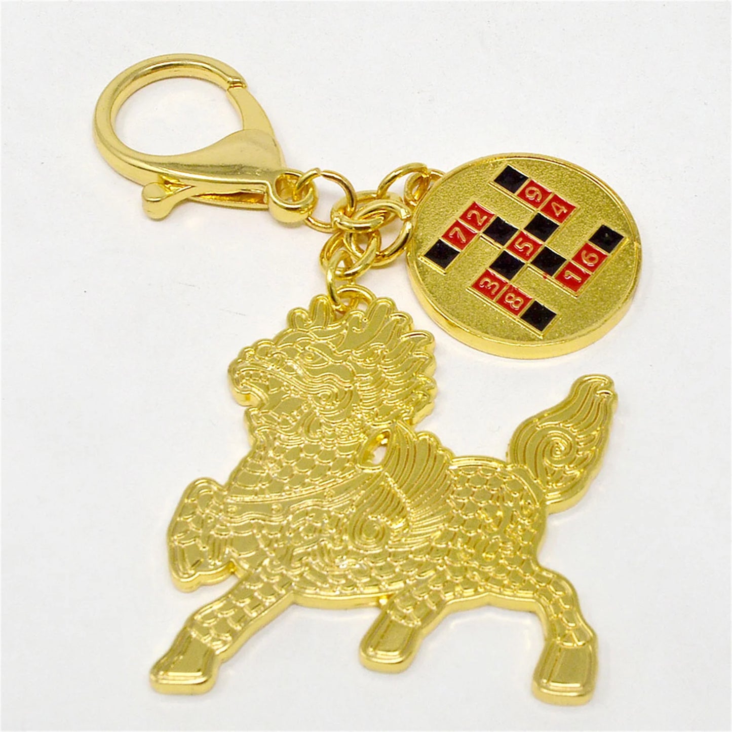 Feng Shui Lotus-Earth Cross Keychain - Unlock Good Fortune and Blessings