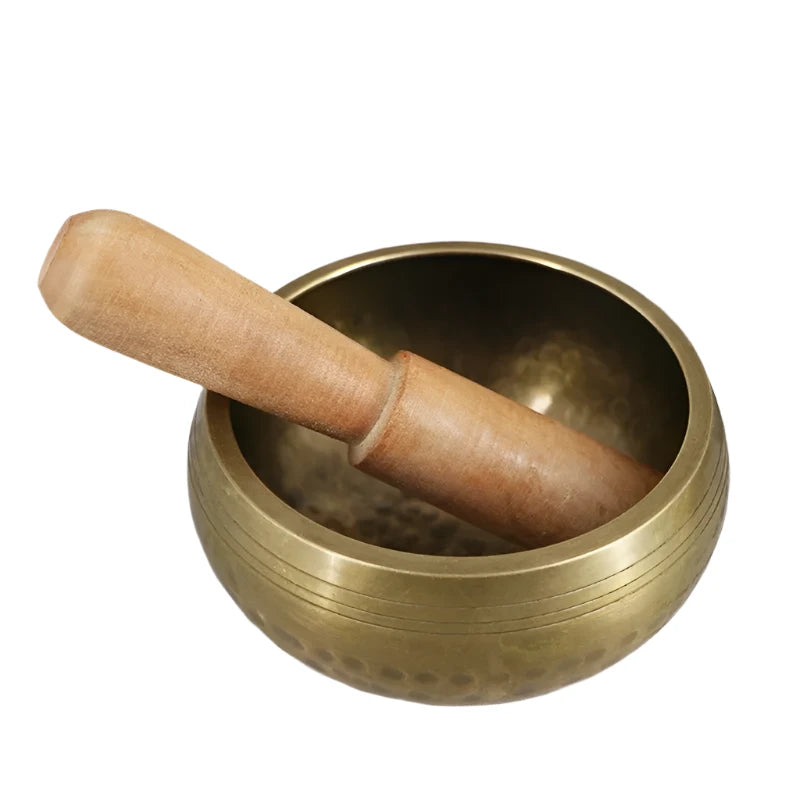 Handmade Tibetan Sanskrit Singing Bowl – Ideal for Yoga, Meditation, and Music Therapy