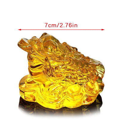 Feng Shui Toad Money Lucky Fortune Wealth Chinese Golden Frog Toad Coin Home Office Decoration Tabletop Ornaments Lucky Gifts