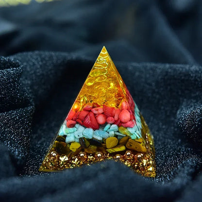 Exquisite Orgone Pyramid for Energy Enhancement and Wealth Attraction