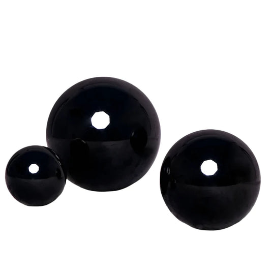 Large Natural Black Obsidian Sphere – Healing Gemstone for Home Décor