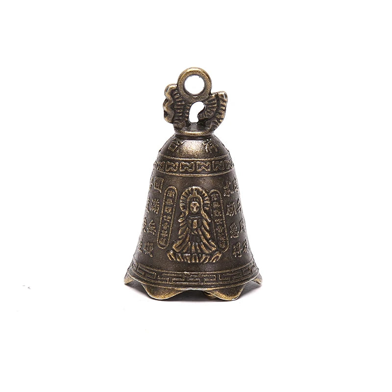 Antique Brass/Copper Guanyin Mini Bells - Feng Shui and Buddhist Devotion Decor