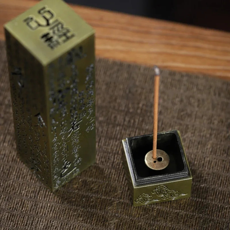 Buddhist Sutra Alloy Incense Stick Burner