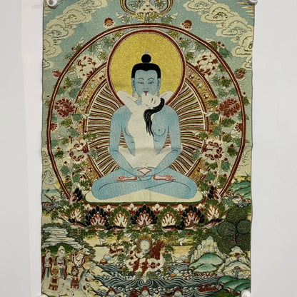 Tibetan Tangka Embroidery Yab-Yum Wall Picture – A Symbol of Wisdom and Compassion