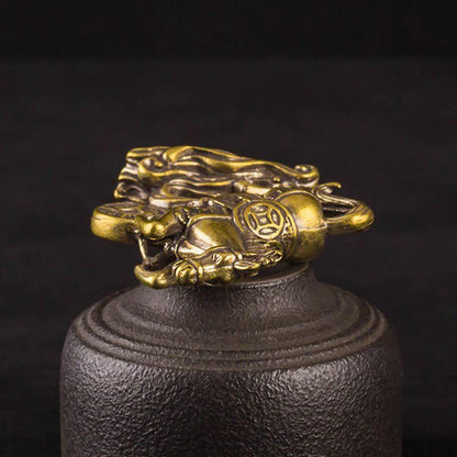 Brass Horse Step on Coins – Lucky Feng Shui Statue for Prosperity and Success