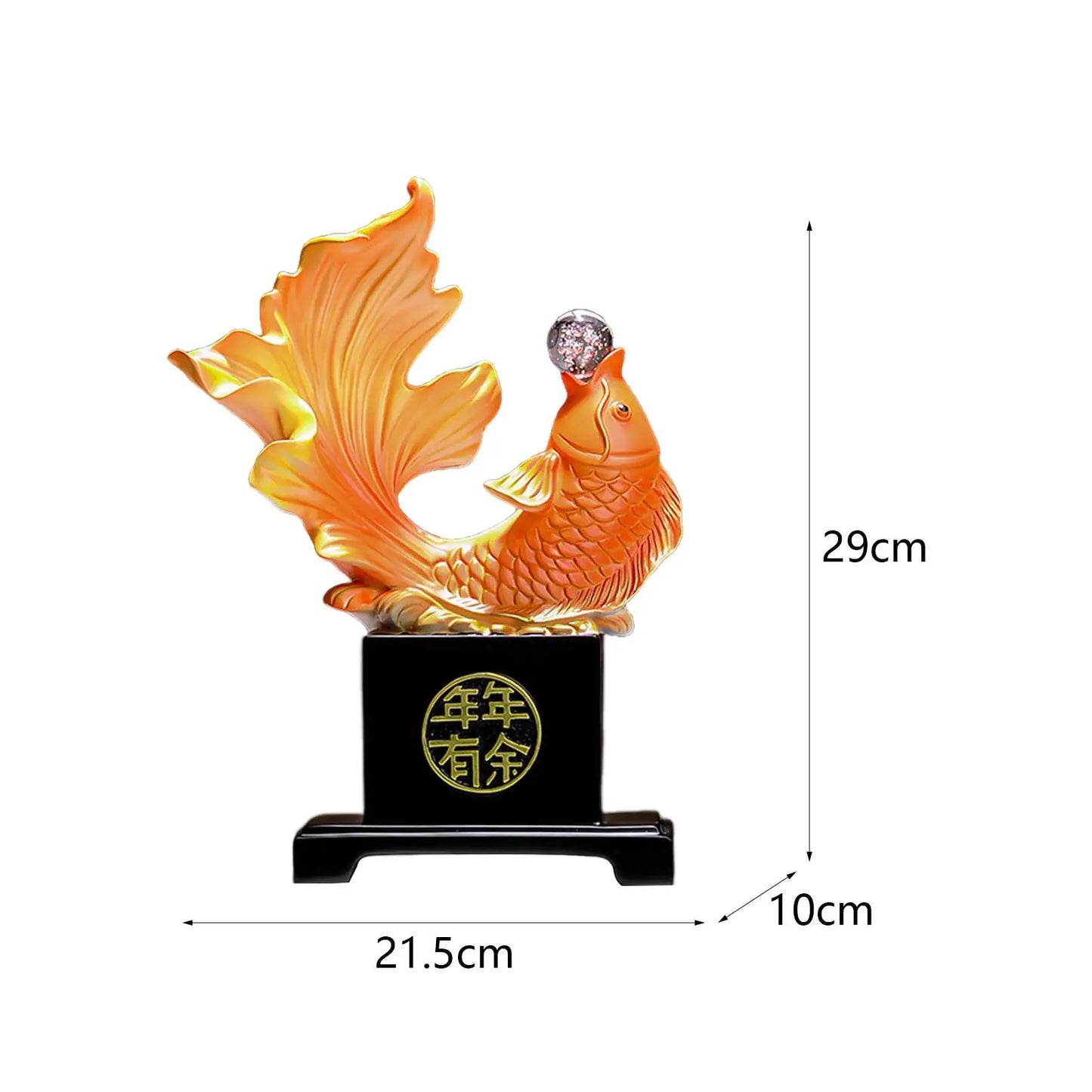 Fish Sculpture - Feng Shui Carp Statue for Home Decoration