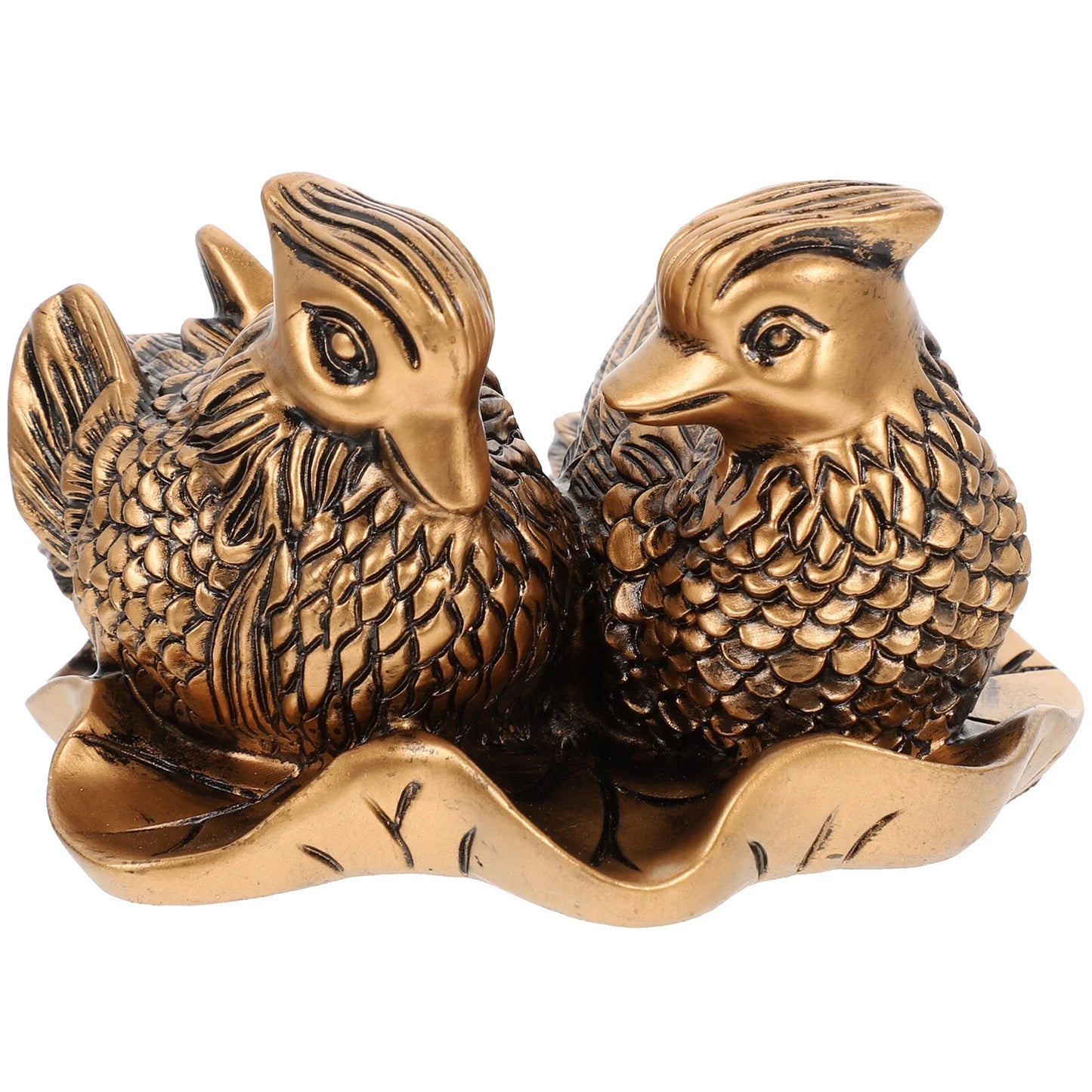 Hundred Years Love Mandarin Ducks Statue – Feng Shui Wedding Decor for Eternal Romance