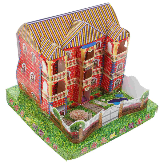 Paper Villa for Ancestor Worship – Traditional Offering for Incense and Sacrifices