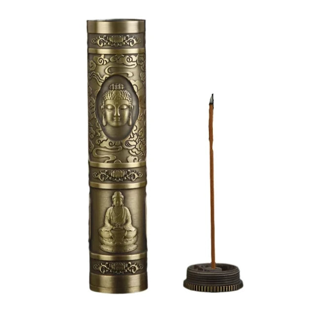 Retro Buddha Metal Incense Case