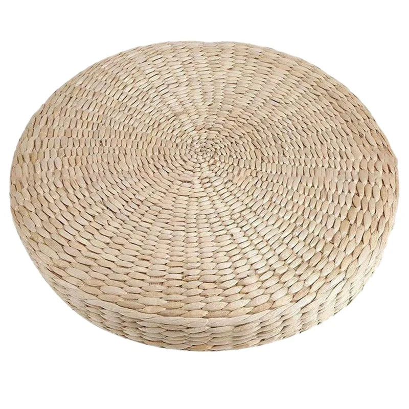 Handmade Round Grass and Wicker Chair Mat