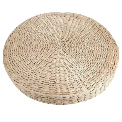 Handmade Round Grass and Wicker Chair Mat