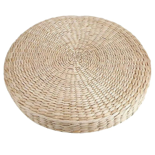 Handmade Round Grass and Wicker Chair Mat