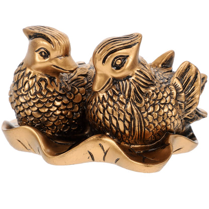 Hundred Years Love Mandarin Ducks Statue – Feng Shui Wedding Decor for Eternal Romance