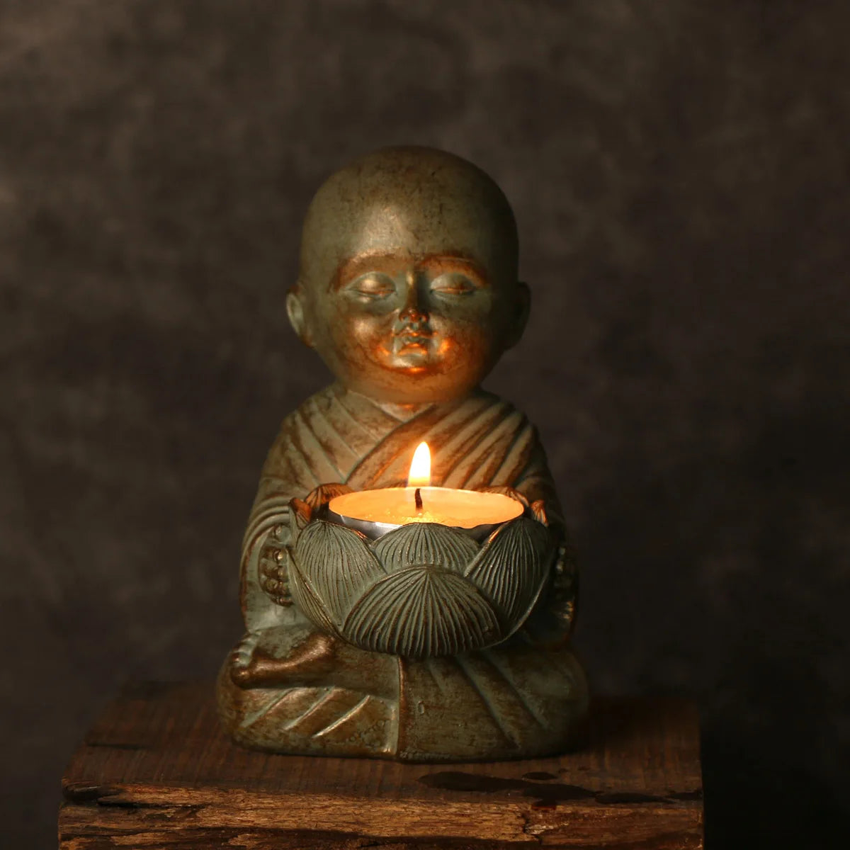 Zen Small Buddha Statue Candlestick