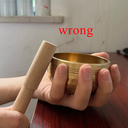 Handmade Tibetan Sanskrit Singing Bowl – Ideal for Yoga, Meditation, and Music Therapy