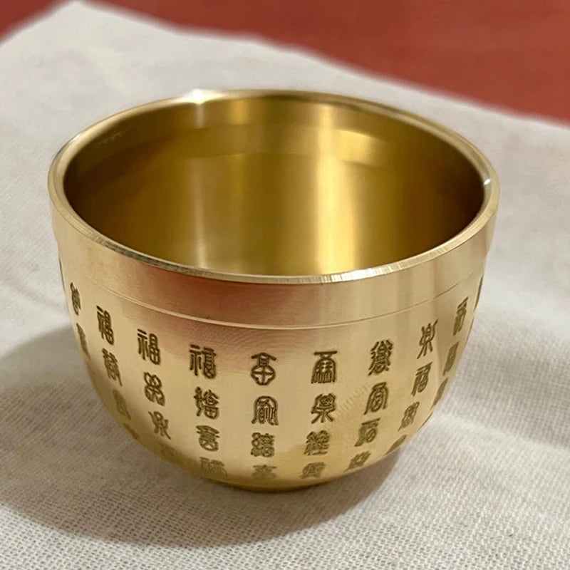 Feng Shui Baifu Jar - Brass Copper Treasure Bowl for Wealth & Good Luck