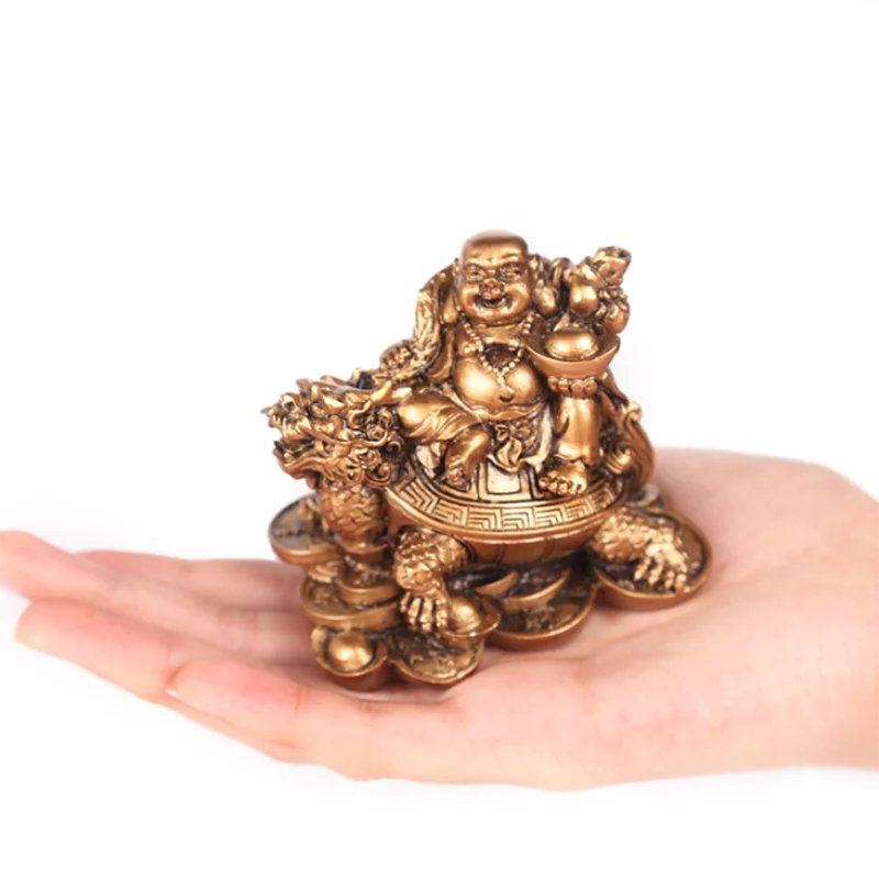 Exquisite Resin Laughing Buddha Statue - Good Luck Home Decor