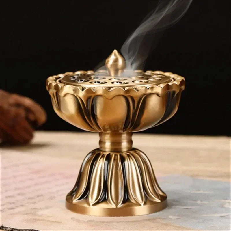 Pure Copper Lotus Incense Burner