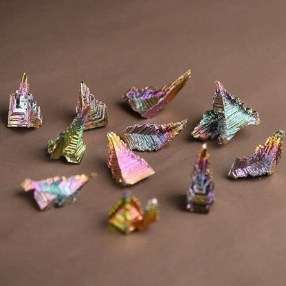 Natural Bismuth Tower – Unique Metal Mineral Crystal for Healing & Home Decor