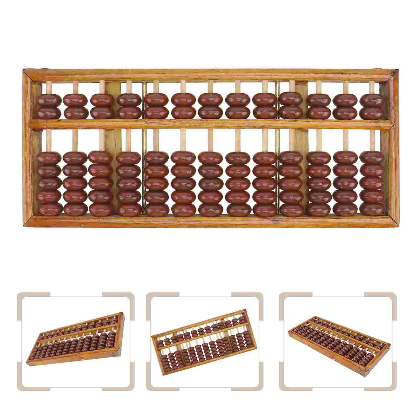 Durable Wooden 13-Digit Abacus for Kids - Educational Math Tool for Learning and Brain Development