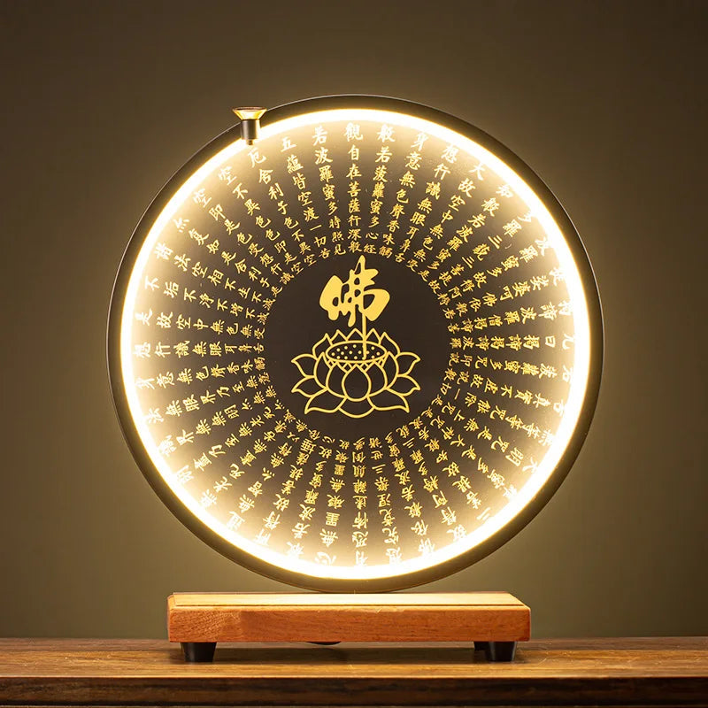 Sakyamuni Buddha Statue Ceramic Lamp Circle