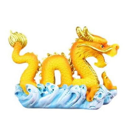 Chinese Feng Shui Dragon Phoenix Figurine, Year Of The Dragon Statue Zodiac Animal For New Year Mini Landscape Gift Durable