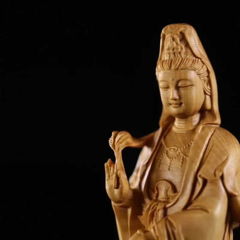 Wooden Guanyin Buddha Statue