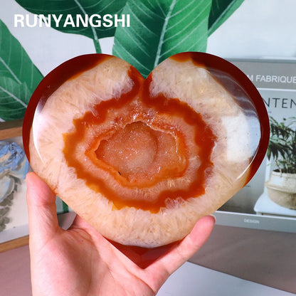 Vibrant Carnelian Crystal Heart – Enhance Creativity & Emotional Balance