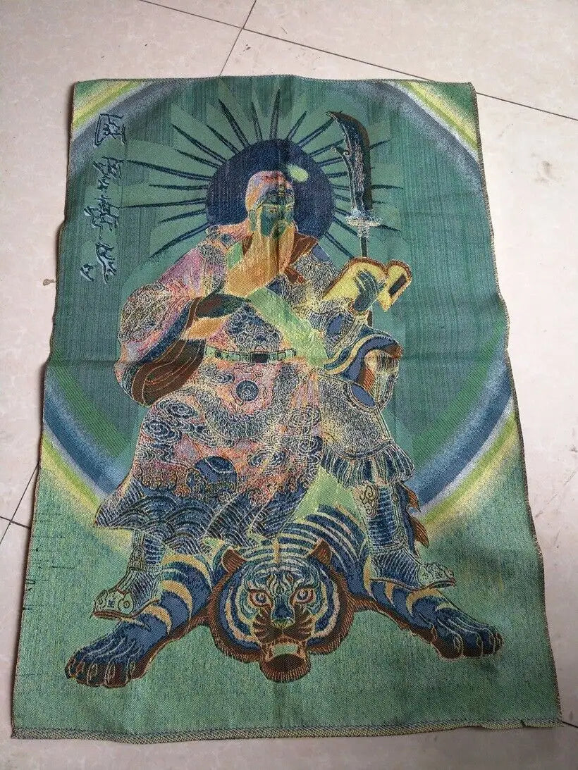 Thangka Mural Guan Yu Reading