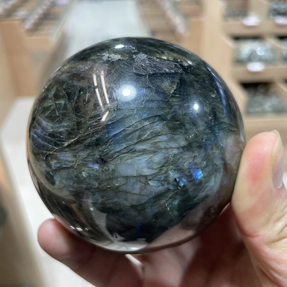 Natural Labradorite Crystal Ball